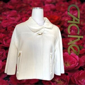 Caché Cropped White Jacket
